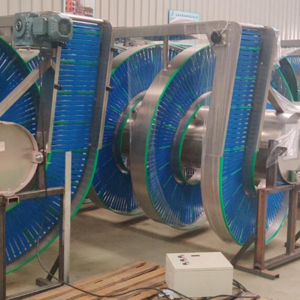 Chain Spiral Conveyor With Infeed Belt Conveyor Small Type ...